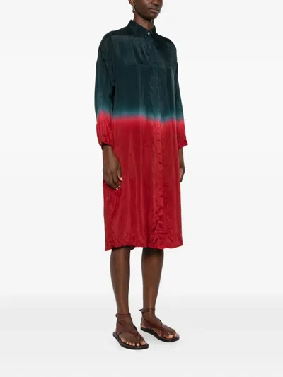 Yavi Midikleid Mit Langen Ärmeln In Multi