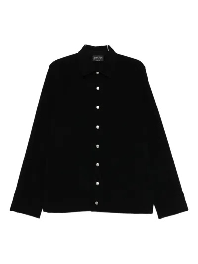 Andrea Ya'aqov Button-up Cashmere Shirt Jacket In Black