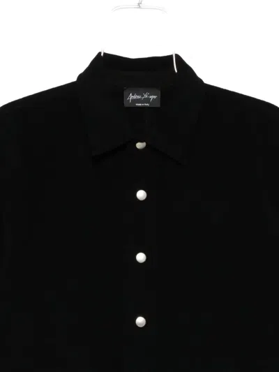 Andrea Ya'aqov Button-up Cashmere Shirt Jacket In Black