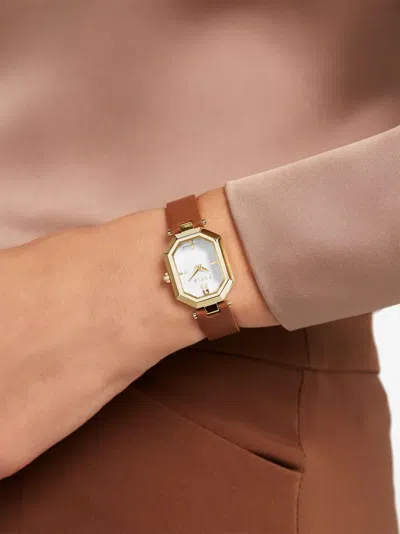 Furla Achteckiges Gehäuse 28mm In Brown