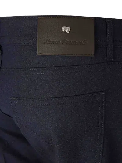 Marco Pescarolo Straight Dress Trousers In Blue