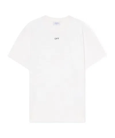 Off-white Graphic Print Crew Neck Short Sleeve T-shirt In White