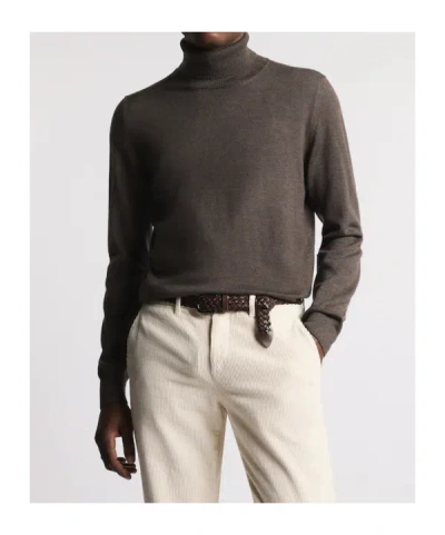 Fay Regular-fit. Fin. 12 Maglia Collo Alto In Lana Rasata. Sweater In Animal Print