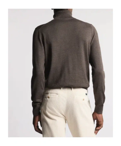 Fay Regular-fit. Fin. 12 Maglia Collo Alto In Lana Rasata. Sweater In Animal Print