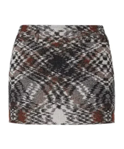 Missoni Embroidered Wool Blend Mini Skirt In Multi