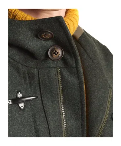 Fay Patch-pocket Single-breasted Coat In Green