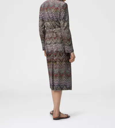 Missoni Multicolor Viscose Blend Trench In Multi