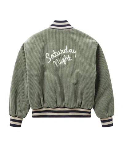 1989 Studio Boss Breathable Blue Sneakers With Green Details And White Sole In Green