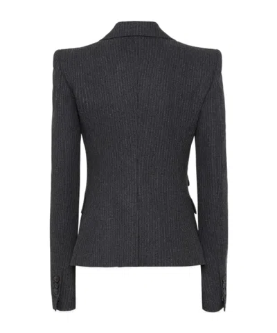 Dsquared2 Bianca Pinstripe Blazer In Black