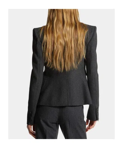 Dsquared2 Bianca Pinstripe Blazer In Black