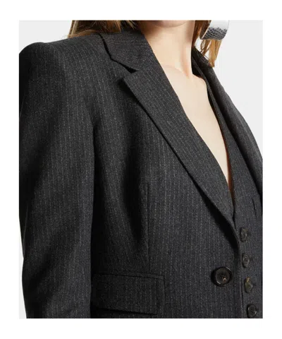 Dsquared2 Bianca Pinstripe Blazer In Black