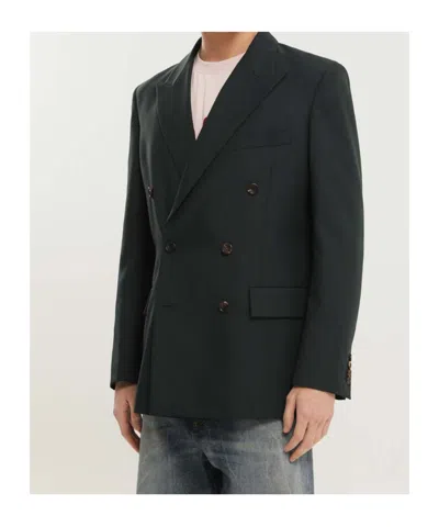 1989 Studio Double-breasted Blazer In Green