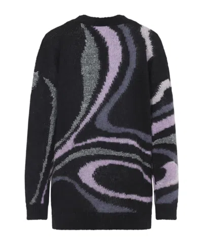 Pucci Embroidered Mohair Blend Oversize Cardigan In Multi