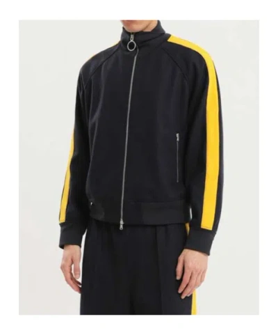 1989 Studio Jacket High Collar Side Stripes In Black