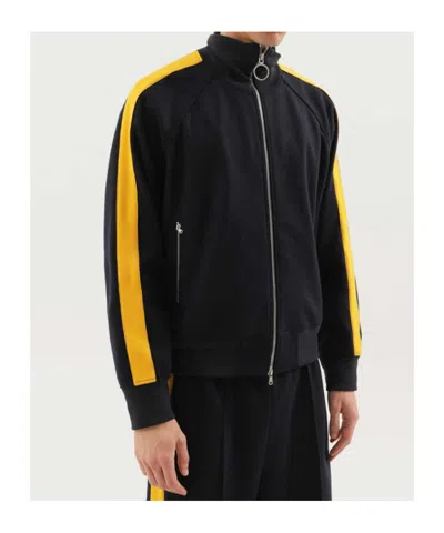 1989 Studio Jacket High Collar Side Stripes In Black