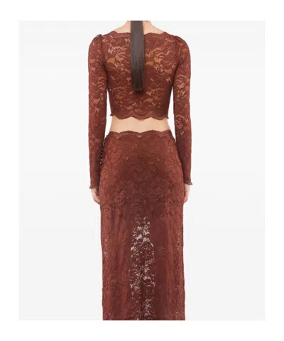 Rabanne Intricate Floral Lace Long-sleeve Top In Multi