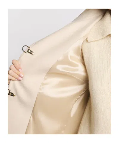 Fay Virginia Coat With Defined Waist In Neutral