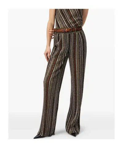 Missoni Lange Hose Aus Fischgrätenstrick In Brown