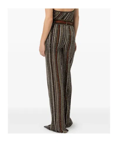 Missoni Lange Hose Aus Fischgrätenstrick In Brown