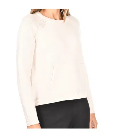 Gran Sasso Textured-knit Crew-neck Sweater In White