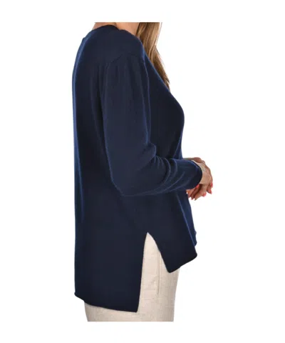 Gran Sasso Side-slit Sweater In Blue