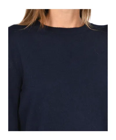 Gran Sasso Side-slit Sweater In Blue