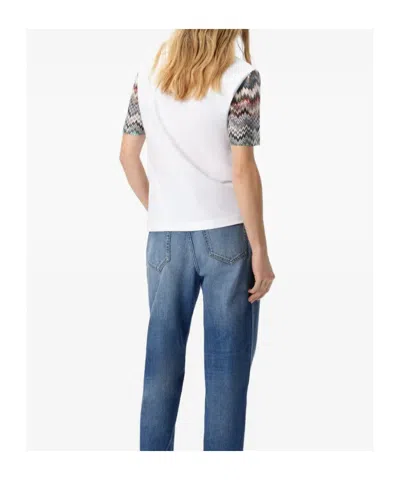 Missoni Short Sleeve T-shirt With Snake Pattern Insert In Multi