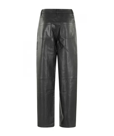 Remain Birger Christensen Cocoon Black Leather Pants In Black
