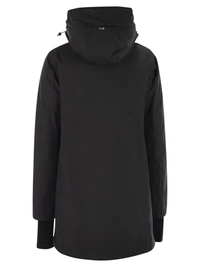 Herno Hooded A-shape Jacket In 2-layer Windstopper In Multi