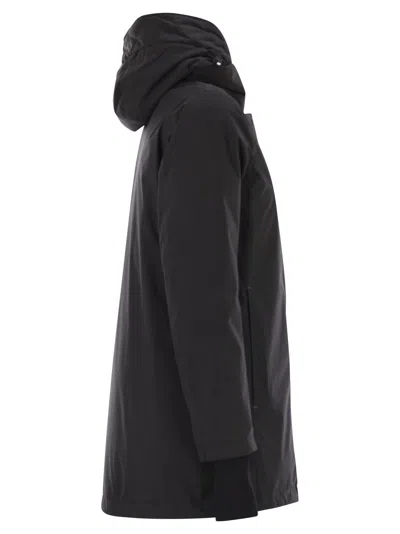 Herno Hooded A-shape Jacket In 2-layer Windstopper In Multi