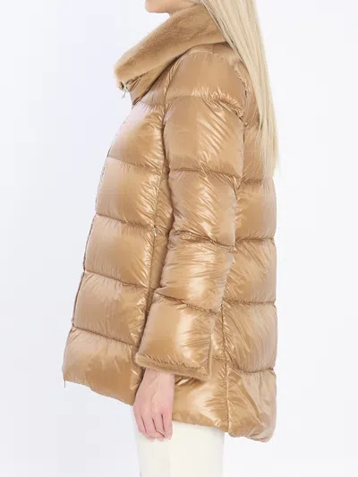 Herno Padded Zip-up Down Jacket In Neutral