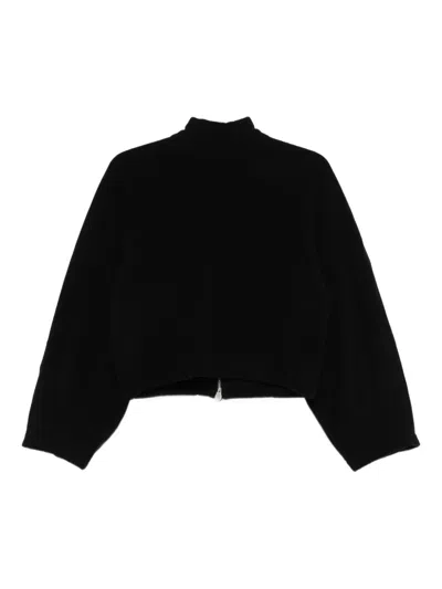 Andrea Ya'aqov Cashmere Bomber Jacket In Black