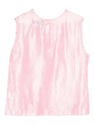 Gimaguas Twiggy Ribbon-detail Top In Pink