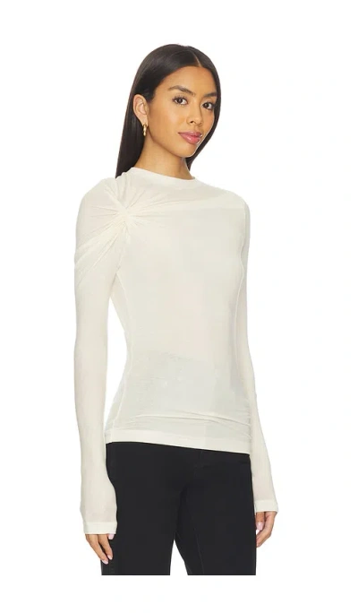 Agolde Lissa Log Sleeve Tee In White