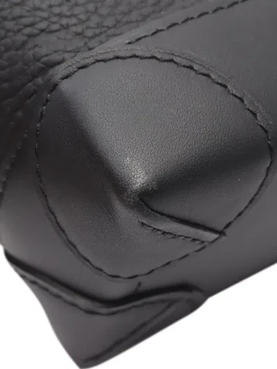 Pre-owned Louis Vuitton 2021-2025 Monogram Taurillon Steamer Pm Satchel In Black