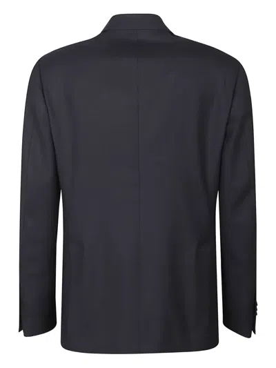 Lardini Double-breasted Suit In Blue