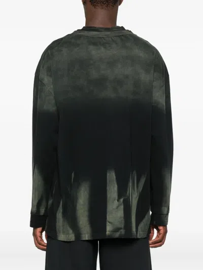Feng Chen Wang Dip-dye Long-sleeved Sweatshirt In Green
