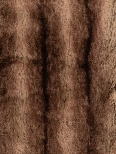 Drhope Eleventy Short White Dress With Long Sleeves In Brown