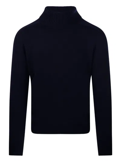 Cashmere Company Roll-neck Sweater In Blue