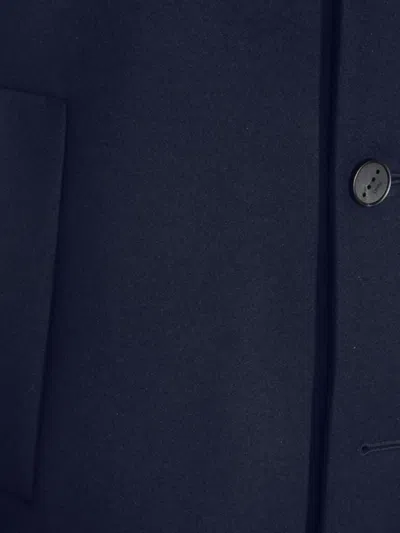 Hevo Button-fastening Coat In Blue
