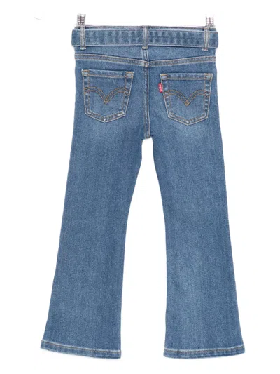 Levi's Blue Flared Belted Stretch-denim Blend Jeans 4- In Blue