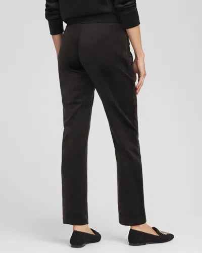 Chico's Scuba Velour Tapered Ankle Pants In Black In Black