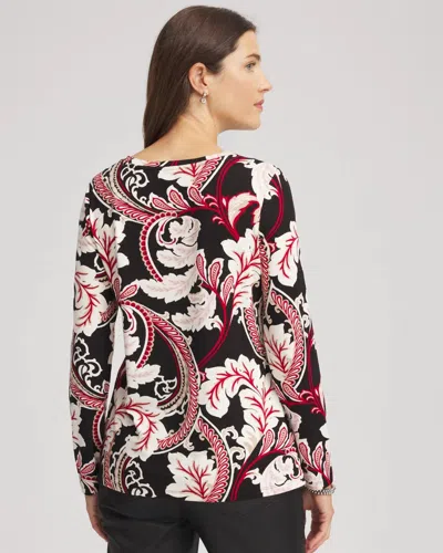 Chico's Touch Of Cool Layering Tee In Black In Black