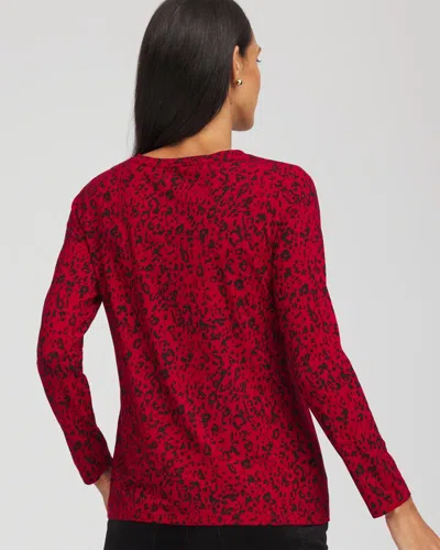 Chico's Touch Of Cool Layering Tee In Carmine Red In Red