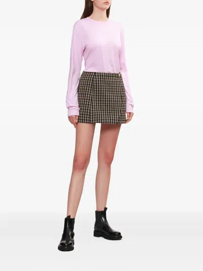 Msgm Long-sleeved T-shirt In Pink