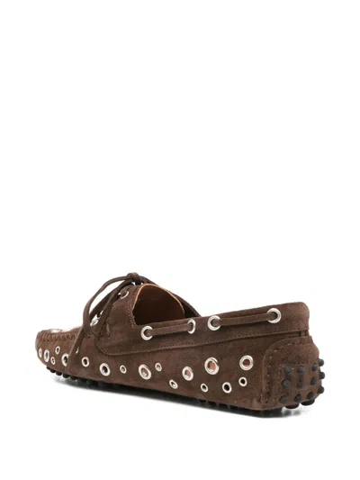 Gimaguas Eyelets Tie Loafers In Brown