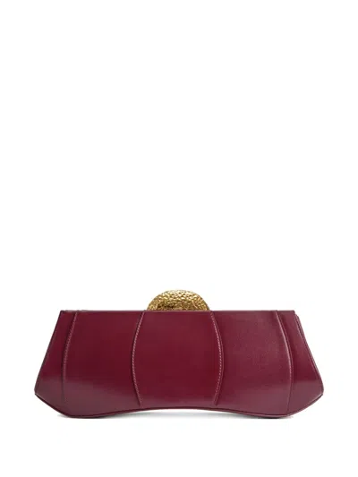 Giuseppe Zanotti Eve Lambskin Clutch Bag In Red