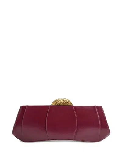 Giuseppe Zanotti Eve Lambskin Clutch Bag In Red