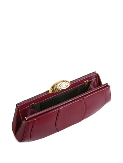 Giuseppe Zanotti Eve Lambskin Clutch Bag In Red