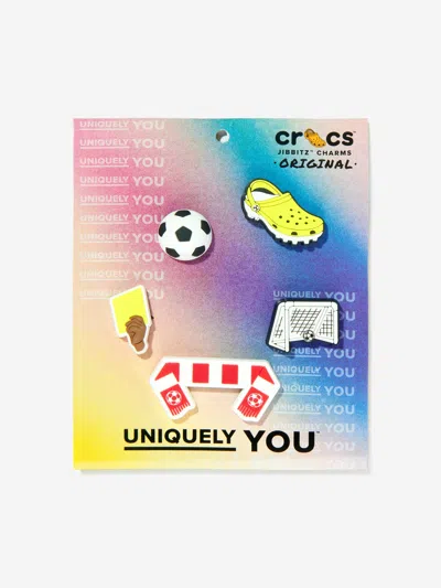 Crocs Boys Soccer Team Jibbitz™ 5 Pack In Brown